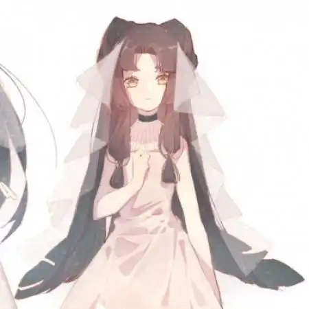 穿婚纱的动漫女生头像,今天做最美的新娘了