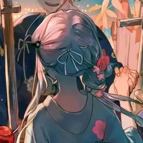 二次元动漫情侣头像剩下余生,我愿与你描了蛾眉,掩了轻纱