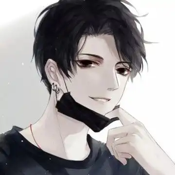 动漫二次元男生戴口罩头像,卡通头像图片