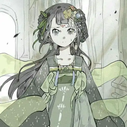 古风女头他是暗不下来的黄昏也是明不起来的清晨