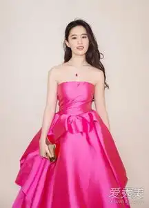 就爱少女粉刘亦菲藕粉色纱裙仙气飘飘