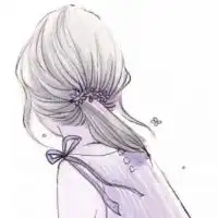 卡通背影头像女,清新卡通女生背影微信头像图片