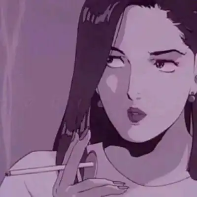 黑白动漫头像丧女二次元很丧很酷的女生头像