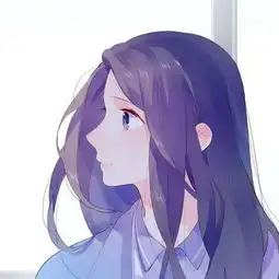 特写动漫女生头像心是一弯幸福曲线,瞬间点了沁凉的思念