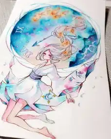 看惯了马克笔给动漫上色,这几幅水彩色稿耳目一新黑白稿也不错