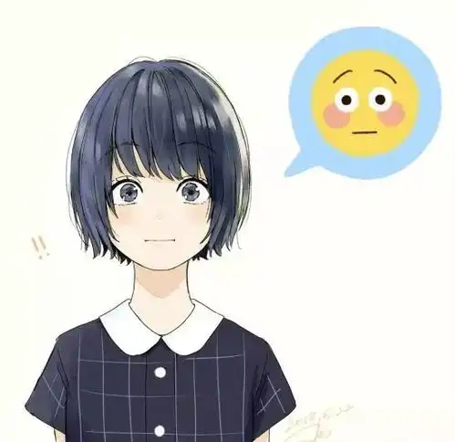 日本画师笔下的聊天表情变成萌妹的话