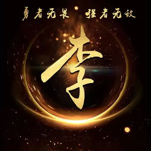 超炫金色霸气励志姓氏微信头像总有疾风起,人生不言弃