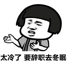 蘑菇头表情包太冷了,要辞职去冬眠