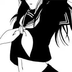 搜黑白色动漫女生头像如