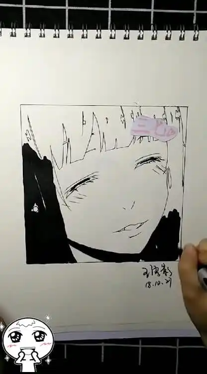 手工创作黑白漫画的上色教程,其实不用马克笔也可以