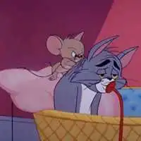 卡通猫和老鼠诙谐头像