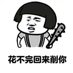 表情包这些钱拿去花,拿去随便花,花不完回来削你