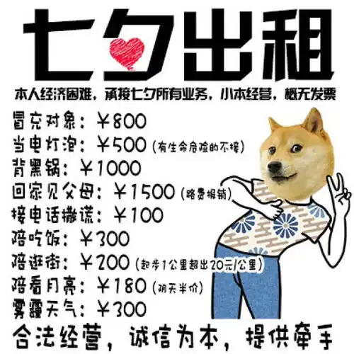 2018七夕情人节男女出租表情包图片大全