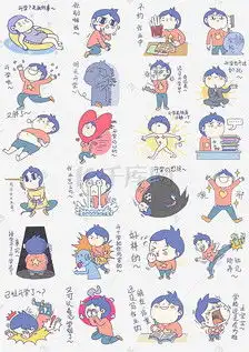 表情开学季卡通男孩表情包合集插画素材图片免费下载千库网表情