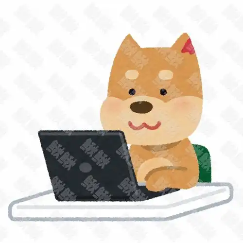 工作中笔记本电脑前的小狗狗猫咪小猫手绘卡通插画手绘png儿童插画免扣素材1阿猫阿狗