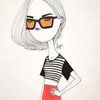 女生微信头像卡通短发微信头像图片大全