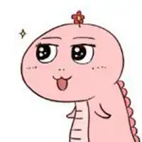 绿粉色的小恐龙头像微信头像图片大全