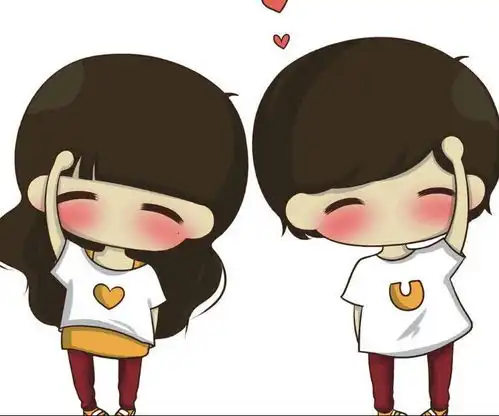 求好心潮人提供类似于这种白色背景单独情侣卡通人物的图片在线等更多这种图片