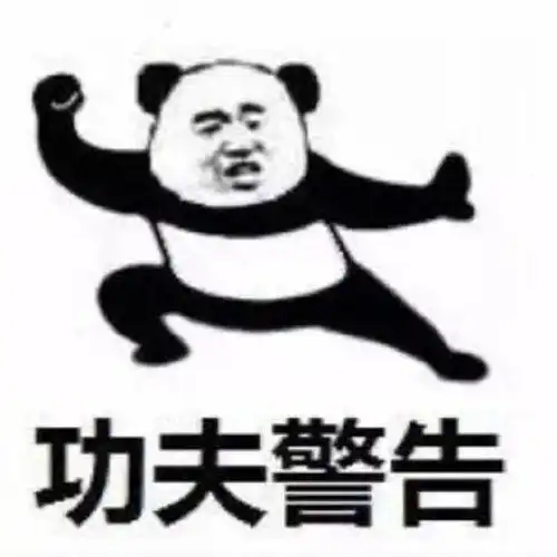 熊猫头表情包功夫警告鹤拳龟拳大象拳警告