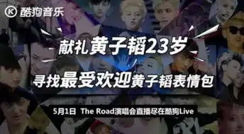 表情包少将黄子韬回归5.1演唱会酷狗直播
