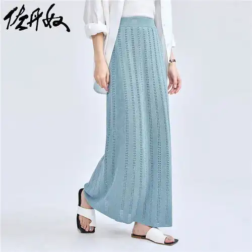 朗姿法式气质设计感半身长裙夏季2024直筒高端半身裙女黑色s