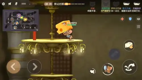 猫和老鼠手游汤姆站着不动了,杰瑞小心翼翼靠近察看