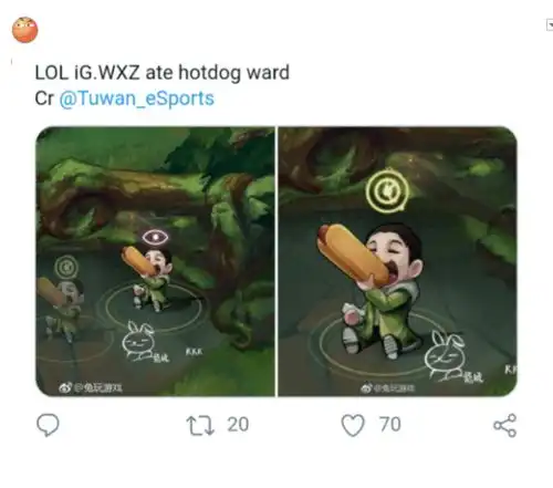 王思聪吃热狗表情火了拳头设计师表示或将做成lol眼位皮肤