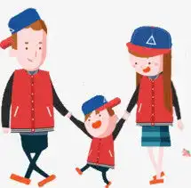 一家人出行团聚卡通场景png图片素材下载一家人png熊猫办公