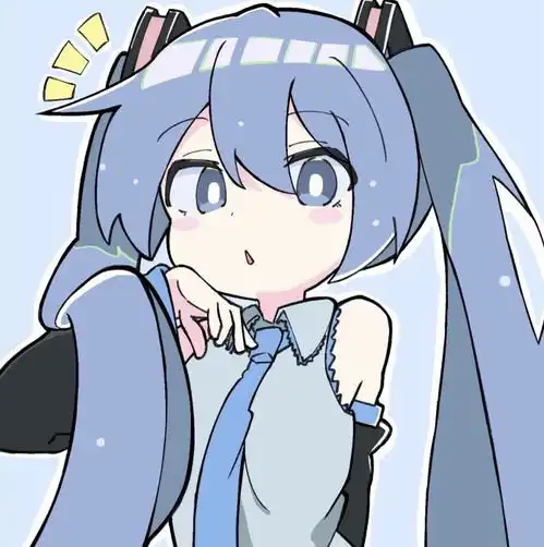 头像蓝色系初音未来动漫女头像
