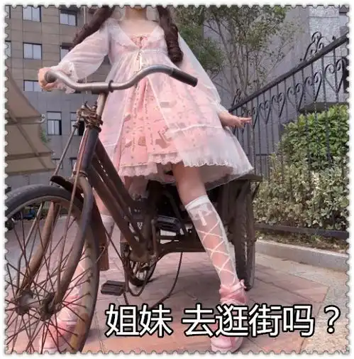 lo娘的专属表情包,看到骑三轮的小富婆,姐妹们都笑喷了