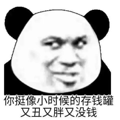 怼人必备的熊猫头表情包你挺像小时候的存钱罐,又丑又胖又没钱
