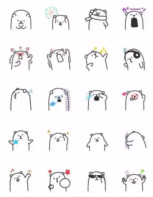 可爱有趣的简笔手账,可以当表情包