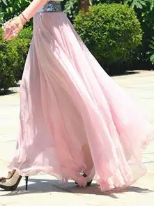 清新飘逸仙女半身长裙初夏浪漫舞动