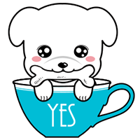 茶杯狗茶米微信表情设计