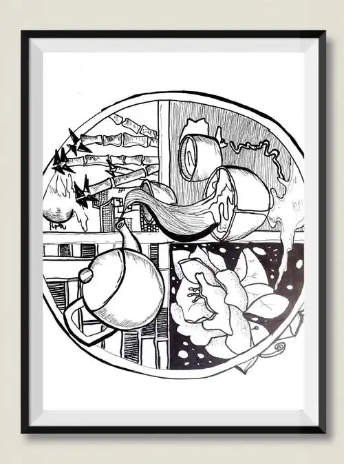 未来的艺术家经开一校初中部钟佩文席雷雨同学个人美术作品展