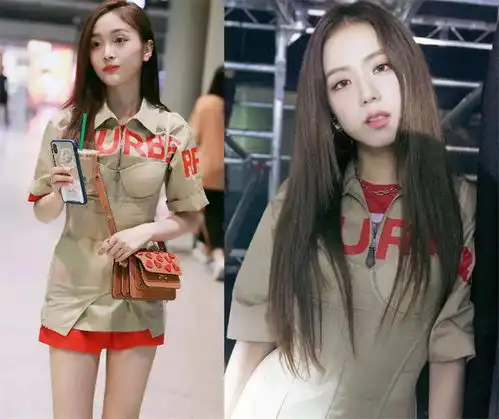blackpink撞衫张雨绮漫画身材美如画,lisa蛮腰暴击又甜又辣