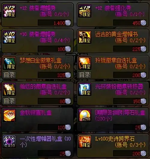 dnf助你快速跟上版本,回归玩家金秋礼包道具分配指南