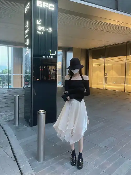 夏季新款韩版新款设计感不规则仙女半身沙裙高腰显瘦中长裙