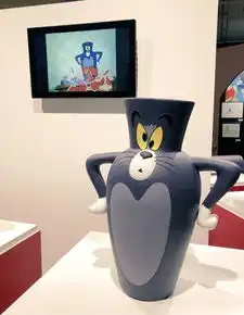 猫和老鼠80周年纪念沙雕tom等比放大展出